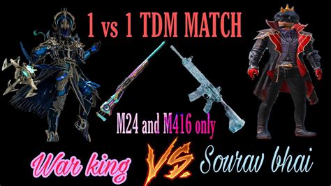 Tdm 1 Vs 1 Room Match M416 And M24 Only Tdm Gameplay Tdm Room Match