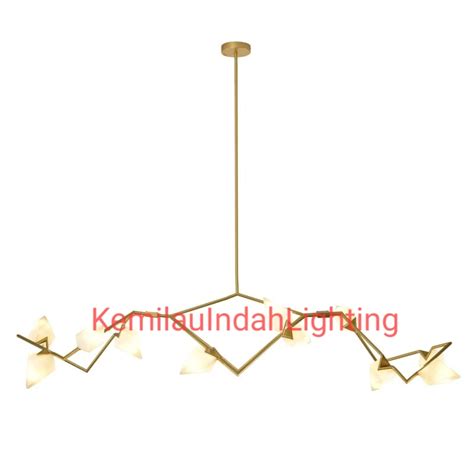 Jual Sl Lampu Gantung Plafon Gold Led Dekorasi Minimalis Modern