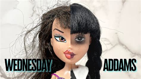 Wednesday Addams Halloween Month Doll Makeover Bratz Doll Flea Market Find Youtube