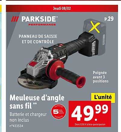 Promo Meuleuse D Angle Sans Fil Parkside Chez Lidl Icatalogue Fr