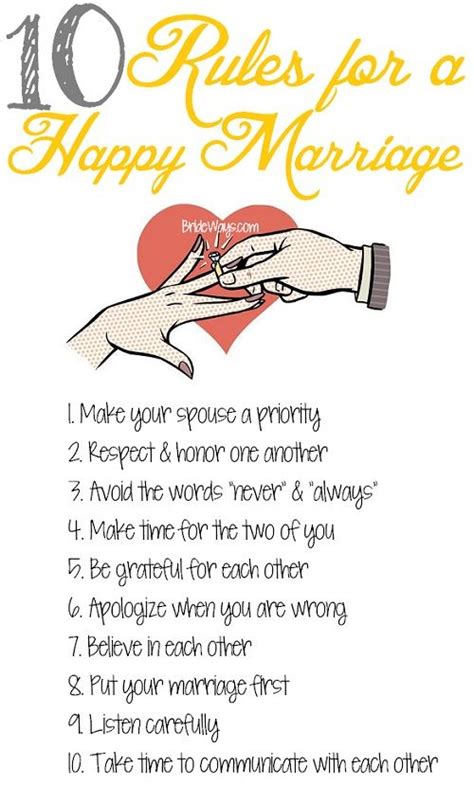 Rules For A Happy Marriage Happy Marriage Marriage Life Marriage