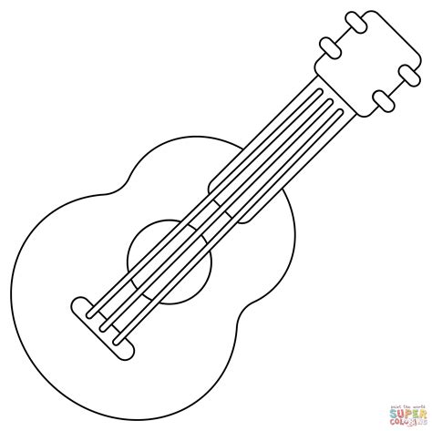 Ukulele coloring page | Free Printable Coloring Pages