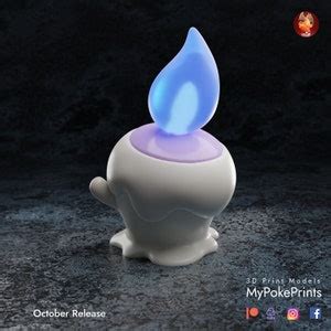 Litwick the Candle Pokémon 3D Printed Unpainted Figure - Etsy