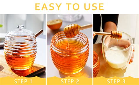 Amazon Kanpura 9oz Glass Honey Dispenser Glass Honey Jar With