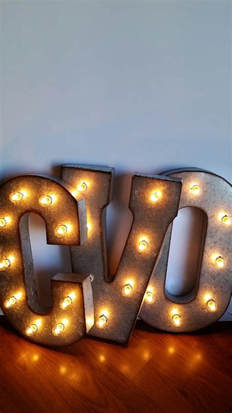 Large Marquee Letters Light Up Letters Metal 21 Tall Etsy