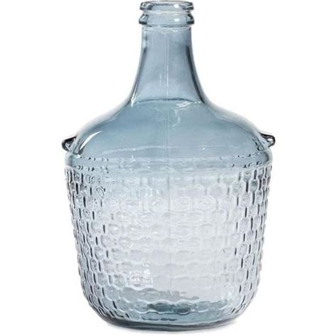 Vase Dame Jeanne À Reliefs En Verre Recyclé 12L H 42 Cm Jerzy