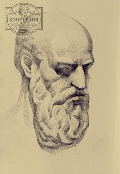 Уроки академического рисунка гипсовой головы. Обучение рисунку гипсовой ...