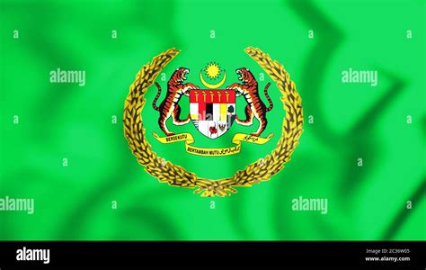 The Royal Standard of the Raja Permaisuri Agong, Malaysia. 3D ...