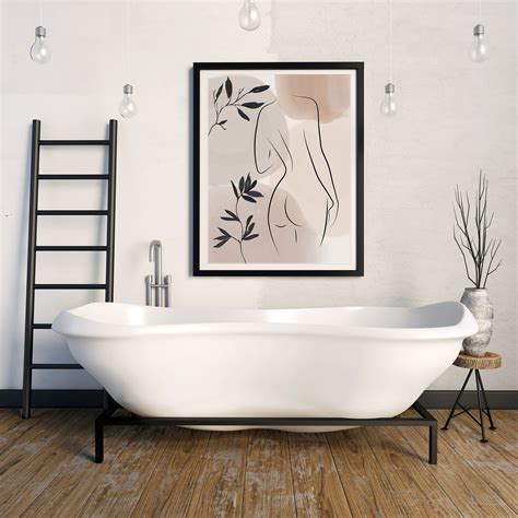 Abstract Single Line Woman Art Minimal Nude Printable Art Etsy