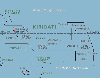 Kiribati Map and Kiribati Satellite Images