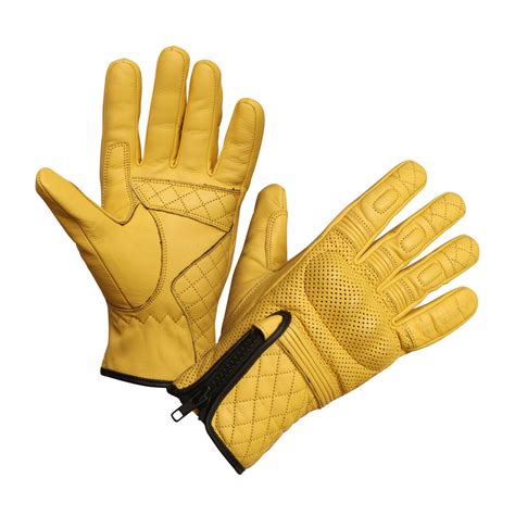 Parkar Motorradhandschuhe Herren (gelb)