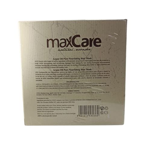 ماسک مغذی موی روغن آرگان مکس کر Maxcare Argan Oil Pure Nourishing Hair Treatment Mask ویولت قشم