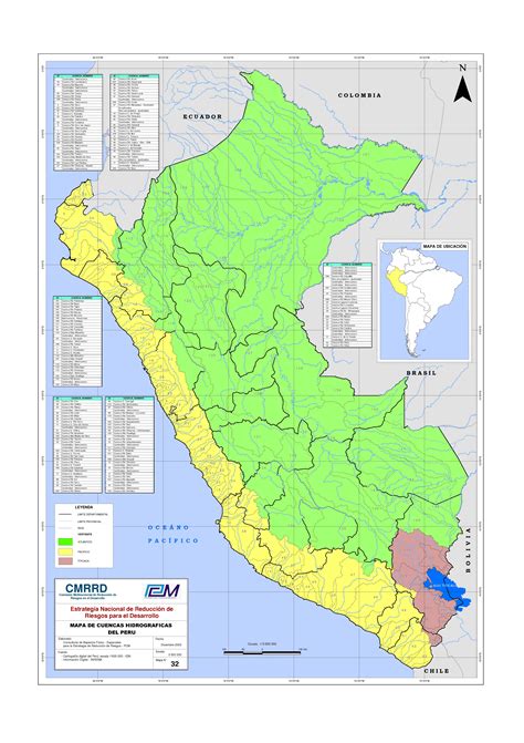 Mapa de Cuencas Hidrográficas del Perú SINIA