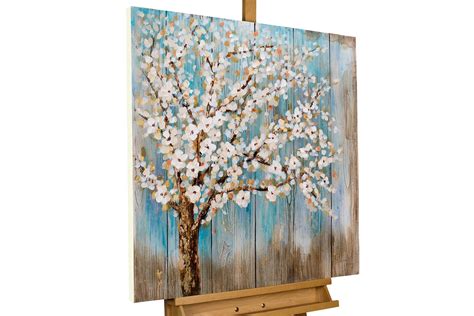 Acrylic Painting Tree Blossom Branch Nature Kunstloft