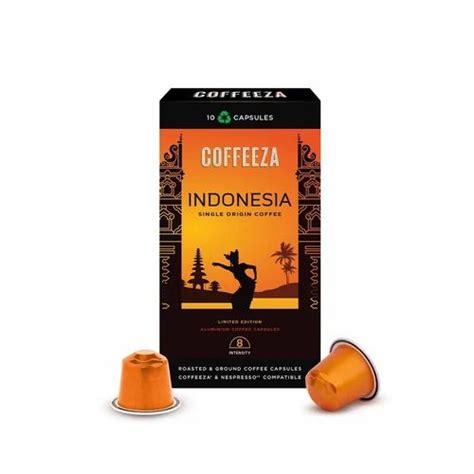 coffeeza single origin indonesia  arabica aluminium coffee capsules