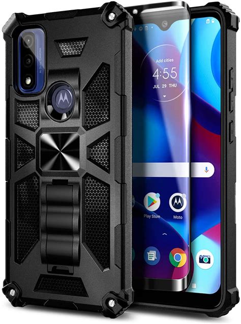 Nagebee Military Armor Case For Moto G Pure 2021 Shockproof With Kickstand And Full Coverage