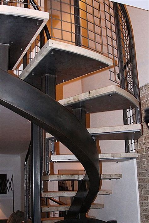 Hand Made Winding Staircase By Where Wood Meets Steel