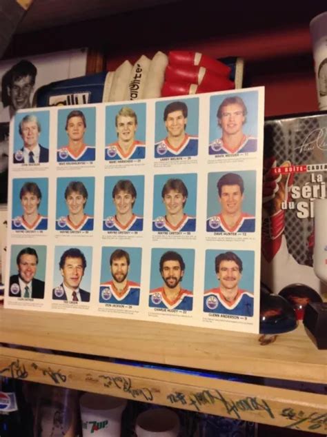 Rare Unseparated Red Rooster Edmonton Oilers Team Set With