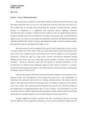 Reconstruction Essay Docx Lname Fname HIST 2620 Dr Cox Exam I