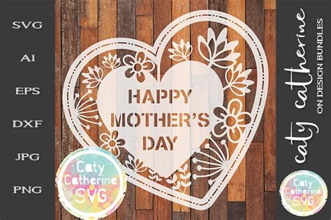 Clipart Cut File Png Svg Vector Art Happy Mothers Day Dxf Eps