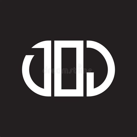 DOJ Letter Logo Design on Black Background. DOJ Creative Initials ...