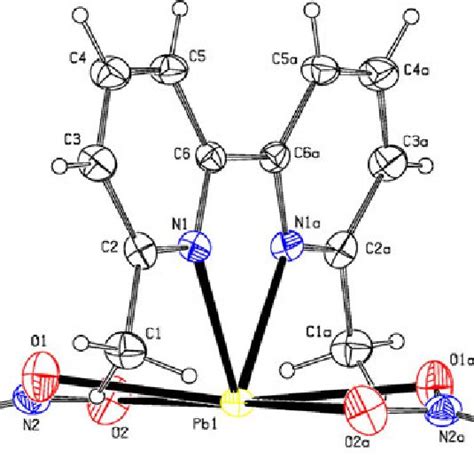 Ortep View Of 2 With The Atom Numbering Scheme Displacement Ellipsoids Download Scientific