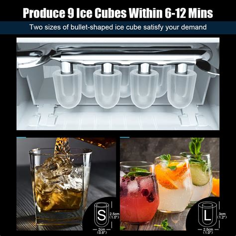 Costway In Countertop Ice Maker With Built In Water Dispenser