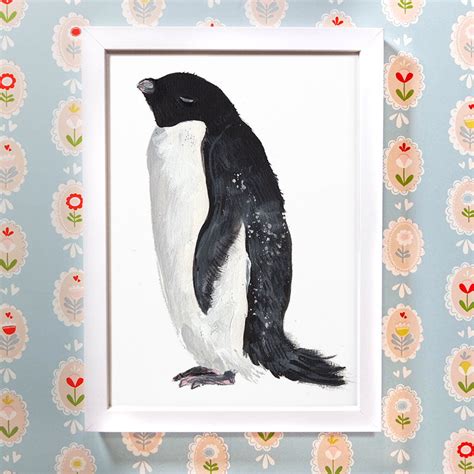 Adelie Penguin Print By Abby Cook Illustration Penguin Art Print The Penguin Patrol