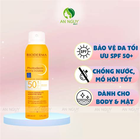 Xịt Chống Nắng Bioderma Photoderm Brume Invisible SPF50 Dùng Cho Cả