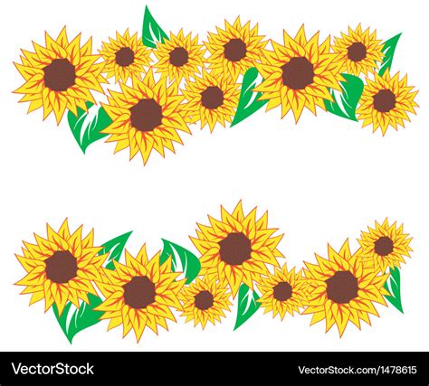 Sunflower background Royalty Free Vector Image