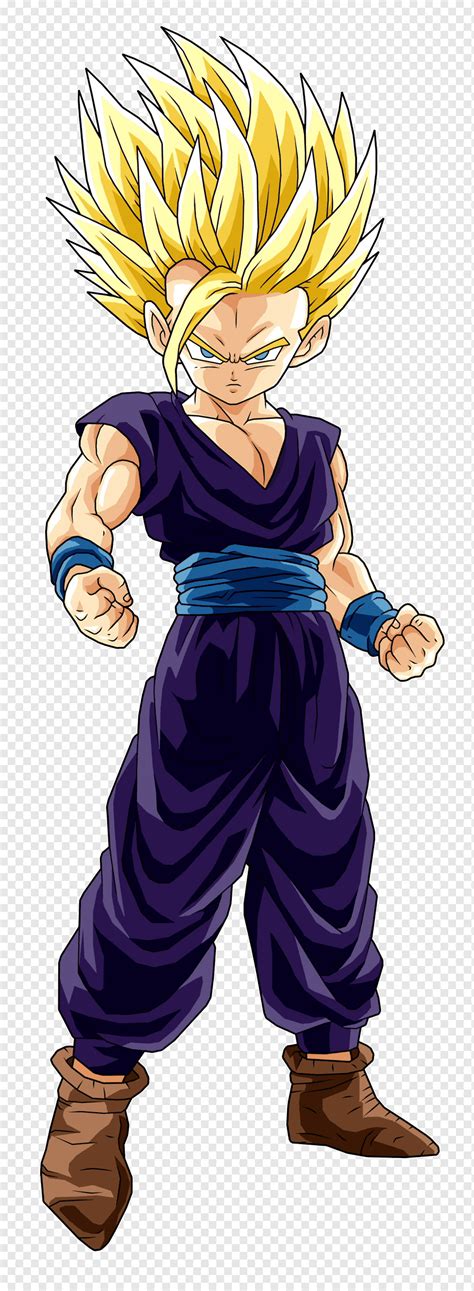 Gohan piccolo cell goku majin buu adolescente púrpura manga bañador