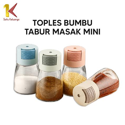 Jual Satu Keluarga Botol Bumbu Kaca Dapur C Toples Penyimpanan Garam