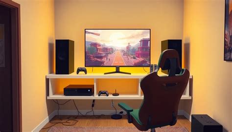 console gaming setup transform  space   ultimate gaming