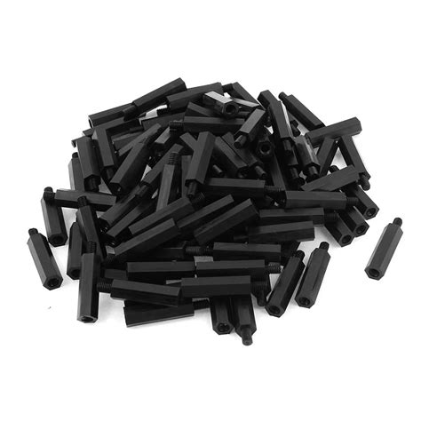 M4 25 6mm Male Female Thread Nylon Hex Standoff Spacer Pillar 100pcs In Screws From Home