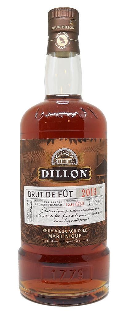 Rhum Agricole Pur Jus de Canne DILLON Brut Fût Millésime 2013