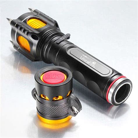 Tactical Self Defense Flashlight With Spikes