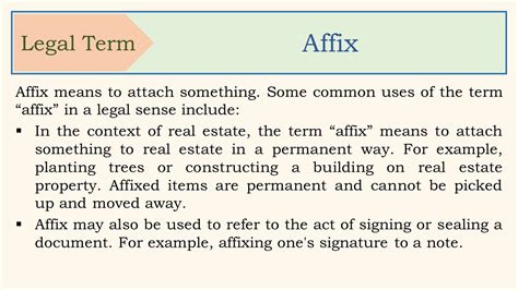 Legal term, definition, Affix - YouTube