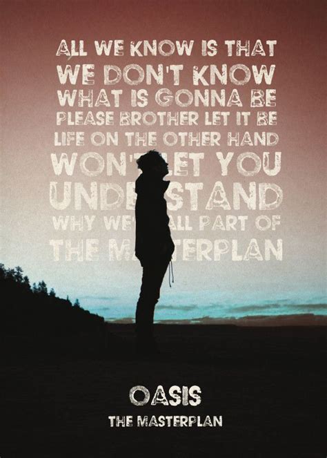 Oasis Song Lyrics The Masterplan Displate Artwork By Artist Colo