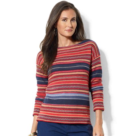 Lauren By Ralph Lauren Lauren Jeans Co Longsleeve Striped Sweater In