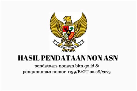 Pengumuman Hasil Pendataan Non Asn Bkn Dan Daftar Tenaga Honorer Yang