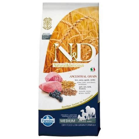 Farmina N&D Ancestral Grain Adult Medium Large Lamb & Blueberry сухой ...