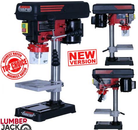 Lumberjack Bench Top Pillar Drill Press Speed W Motor Mm Chuck