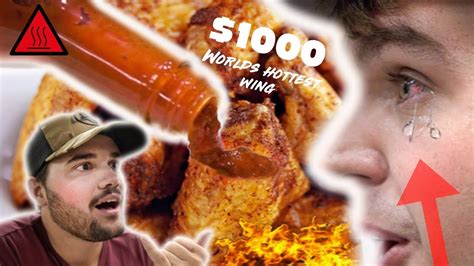 1000 Worlds Hottest Wing Challenge Youtube