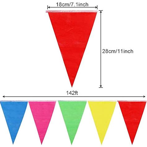 Pcs Banners Colorful Pennant Flags Ft Multicolor Nylon Cloth