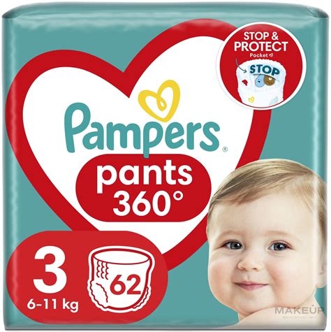 Подгузники-трусики Pants Размер 3, 6-11 кг, 62шт. - Pampers: купить по ...