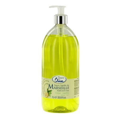 Le Comptoir Du Bain Savon Liquide De Marseille Citron Menthe 1