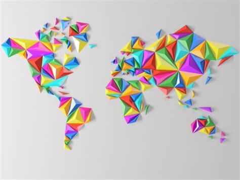 Geometric world map by dgemily | Download free STL model | Printables.com