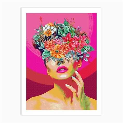 Floral Portrait 5 Art Print By Nora Gad Fy