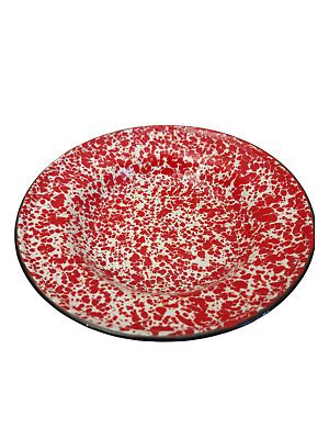 Vintage Graniteware Splatterware Spatterware Farmhouse Red White