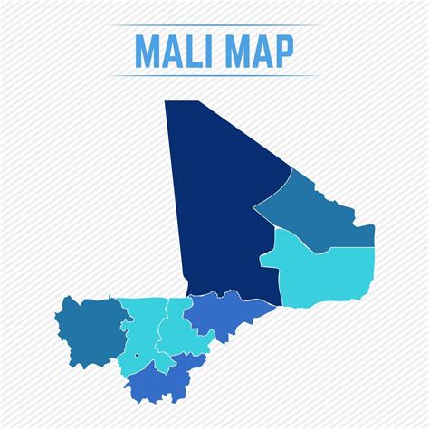 Mali Detailed Map With Regions 2292828 Vector Art at Vecteezy